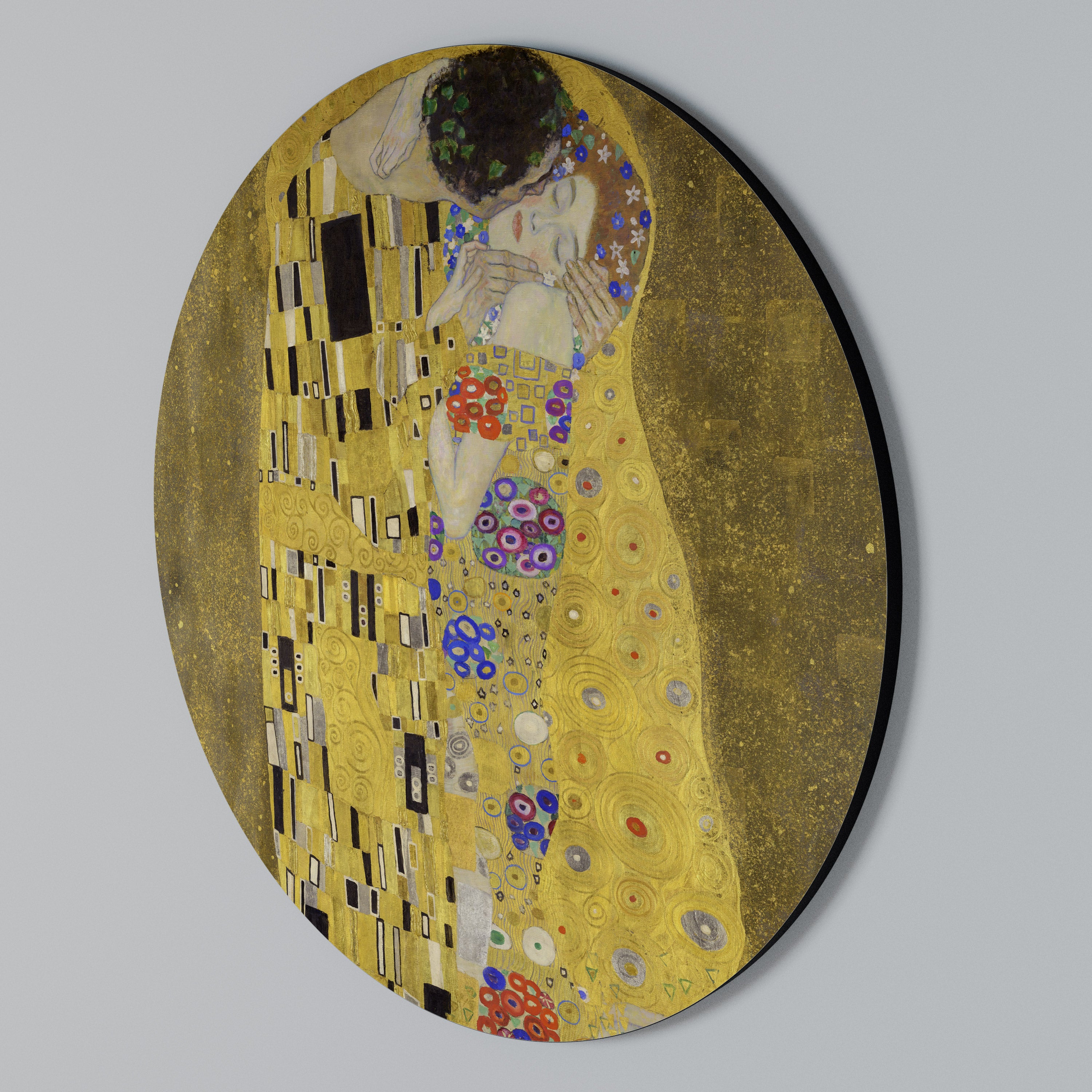 THE KISS Rund väggdekor