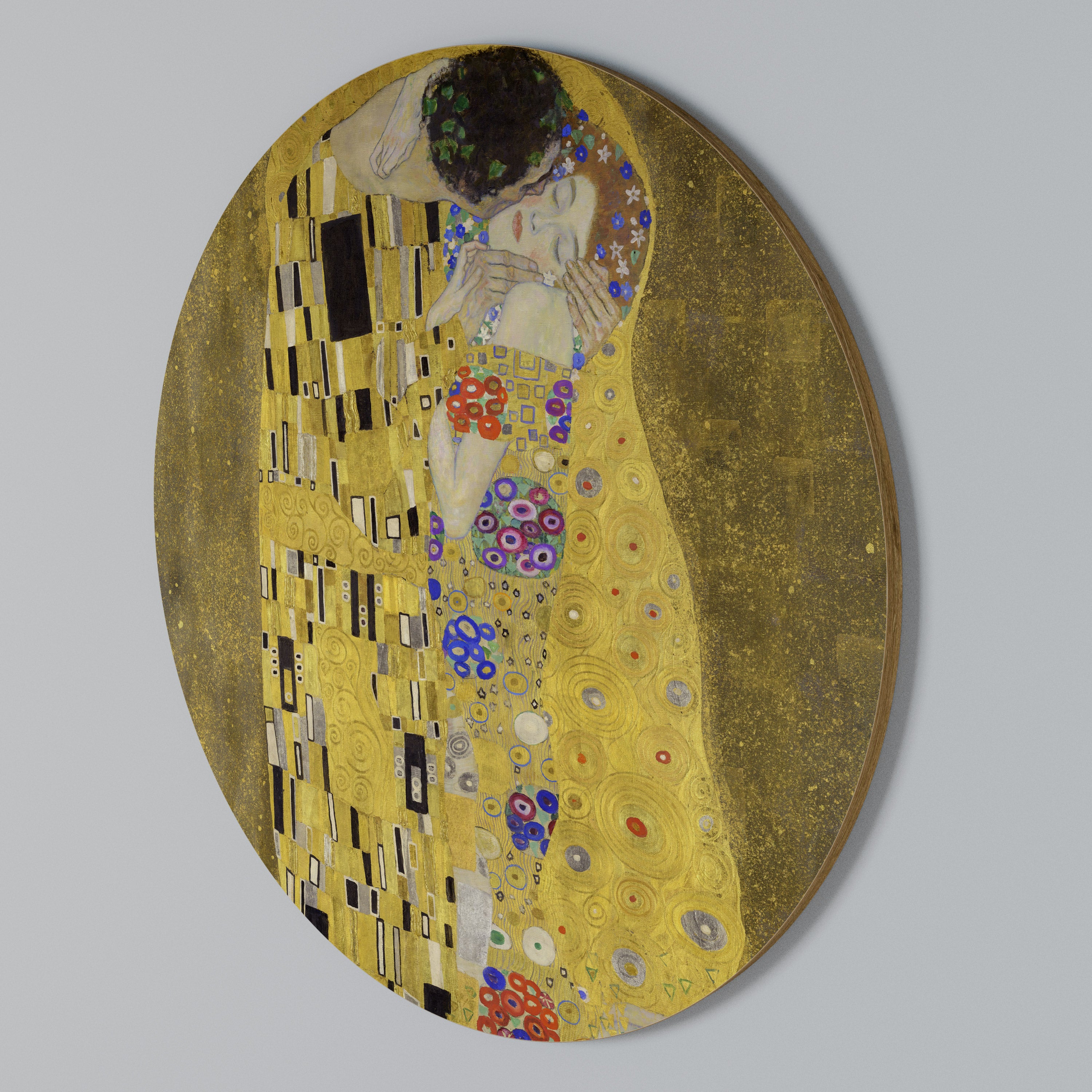 THE KISS Rund väggdekor