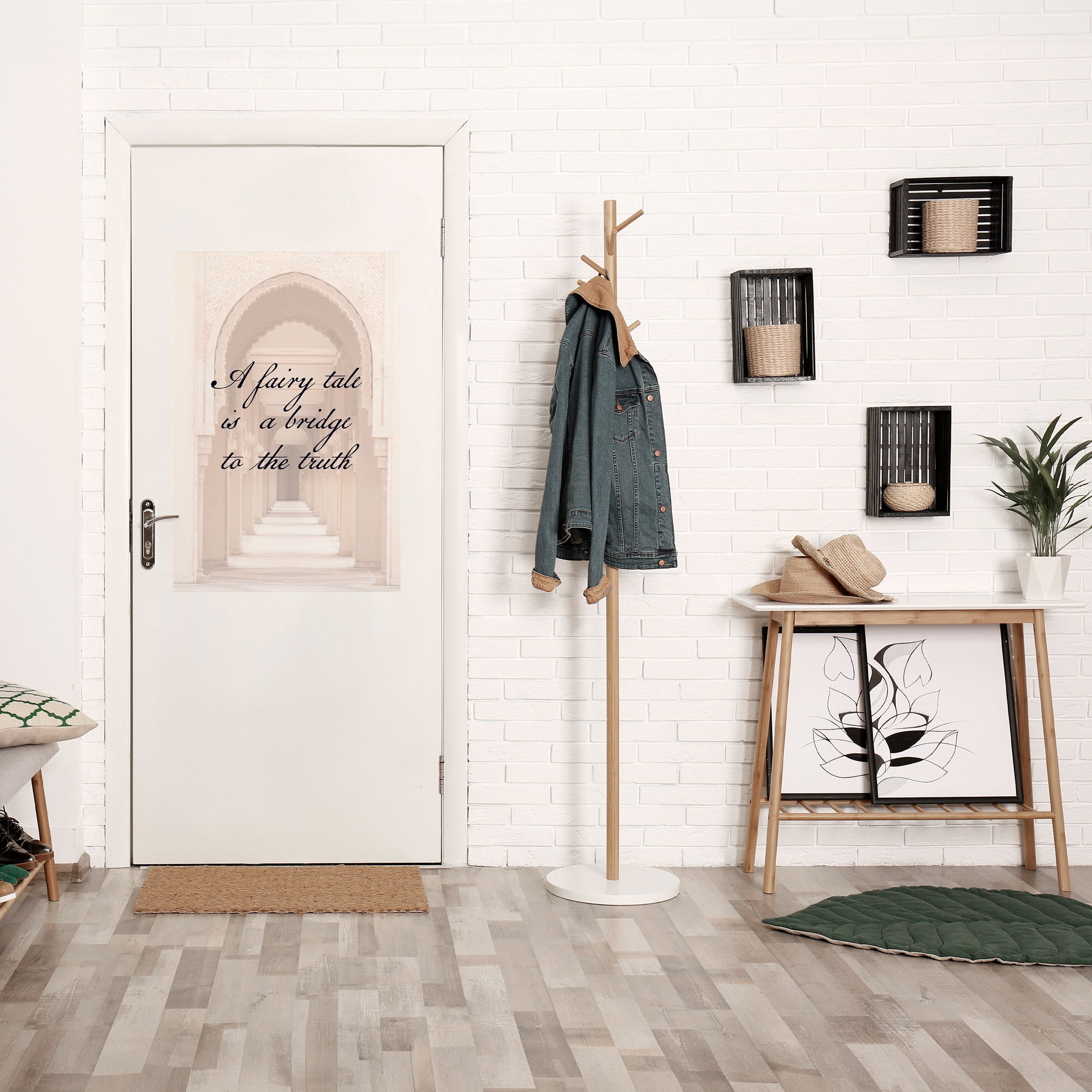 DRÖMLIK PASSAGE Vertikal poster med självhäftande text