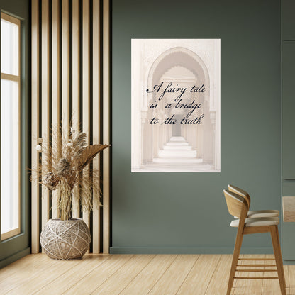 DRÖMLIK PASSAGE Vertikal poster med självhäftande text