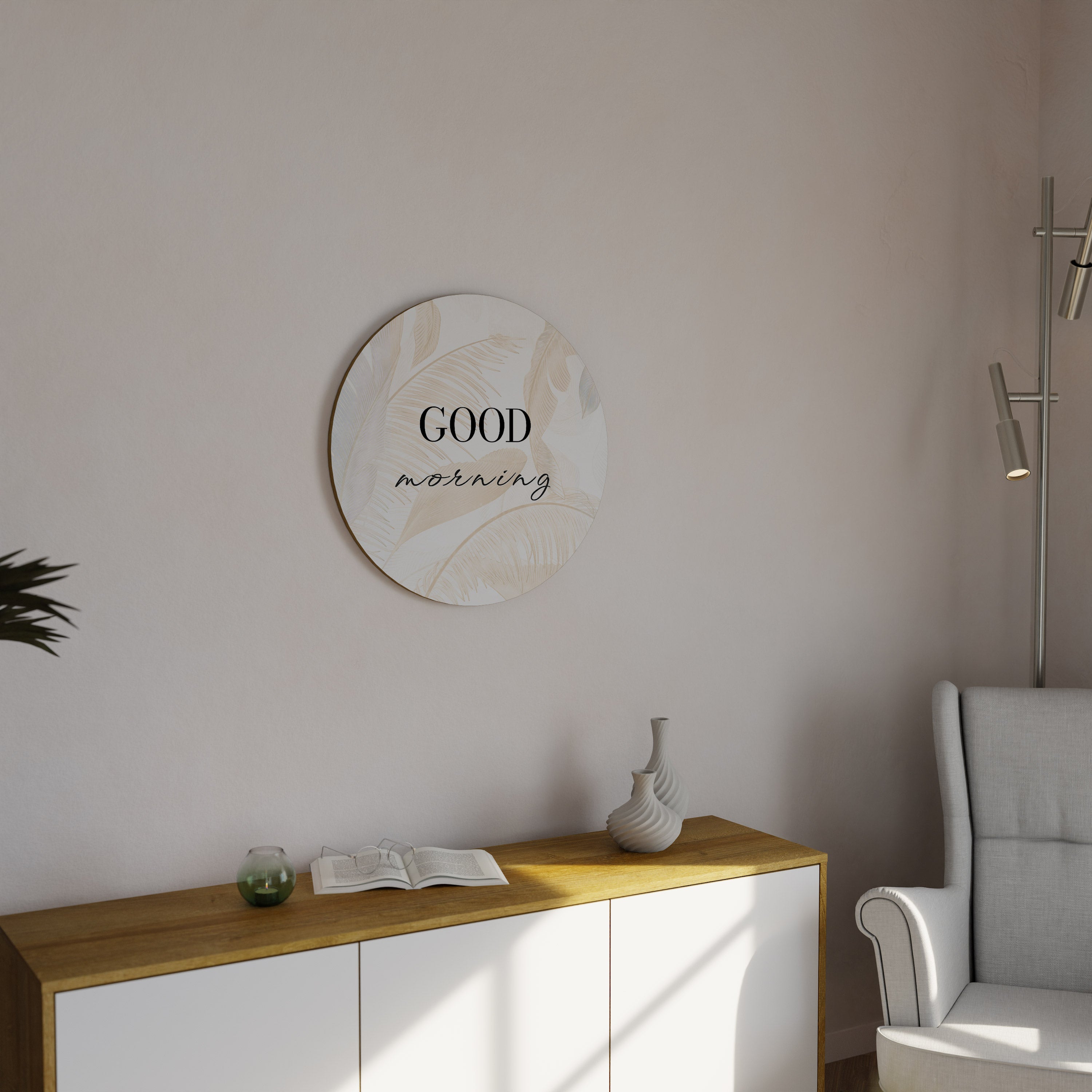 MORNING MIST MAGIC Round Wall Art
