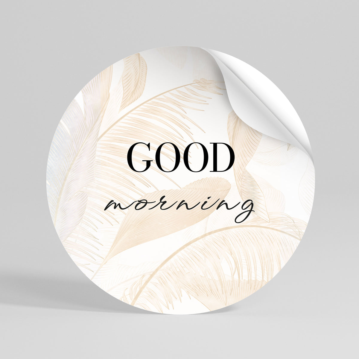 MORNING MIST MAGIC Peel and Stick Round Sticker