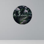 LOVE IN LEAVES Round Wall Art