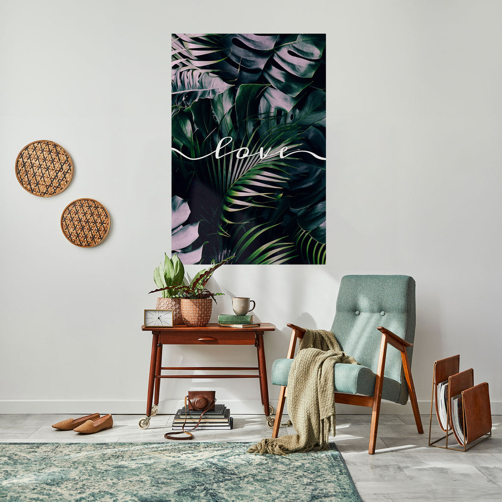 KÄRLEK I LÖV - Skalbar och självhäftande poster