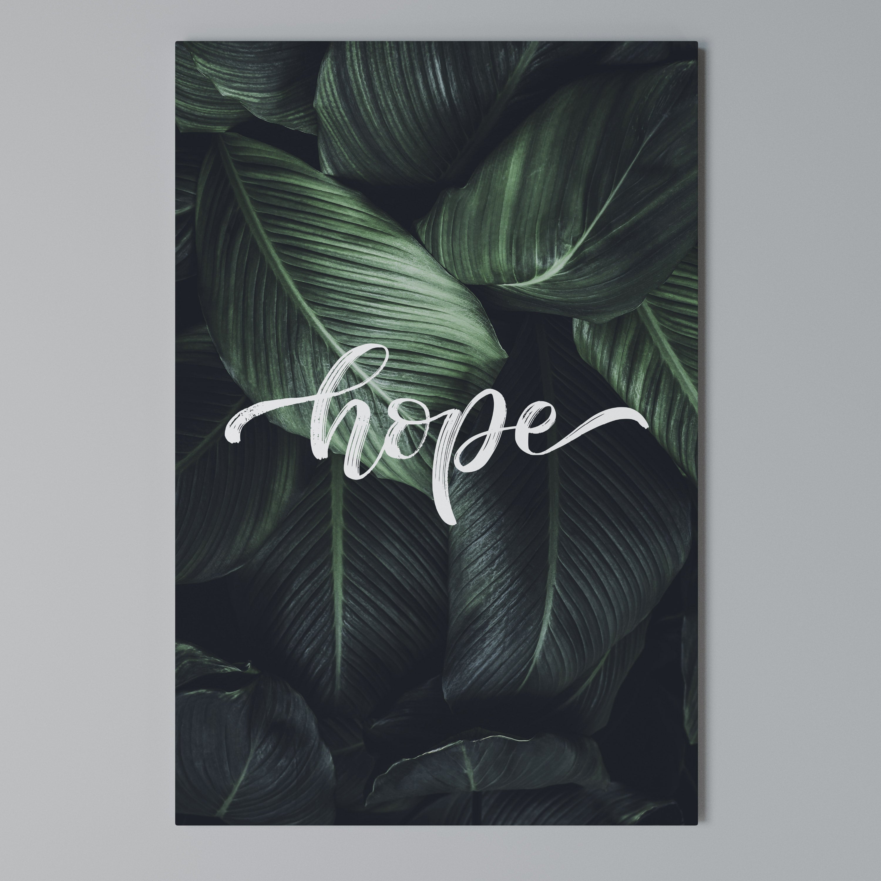 GREEN WHISPERS OF HOPE Vertical Canvas Print