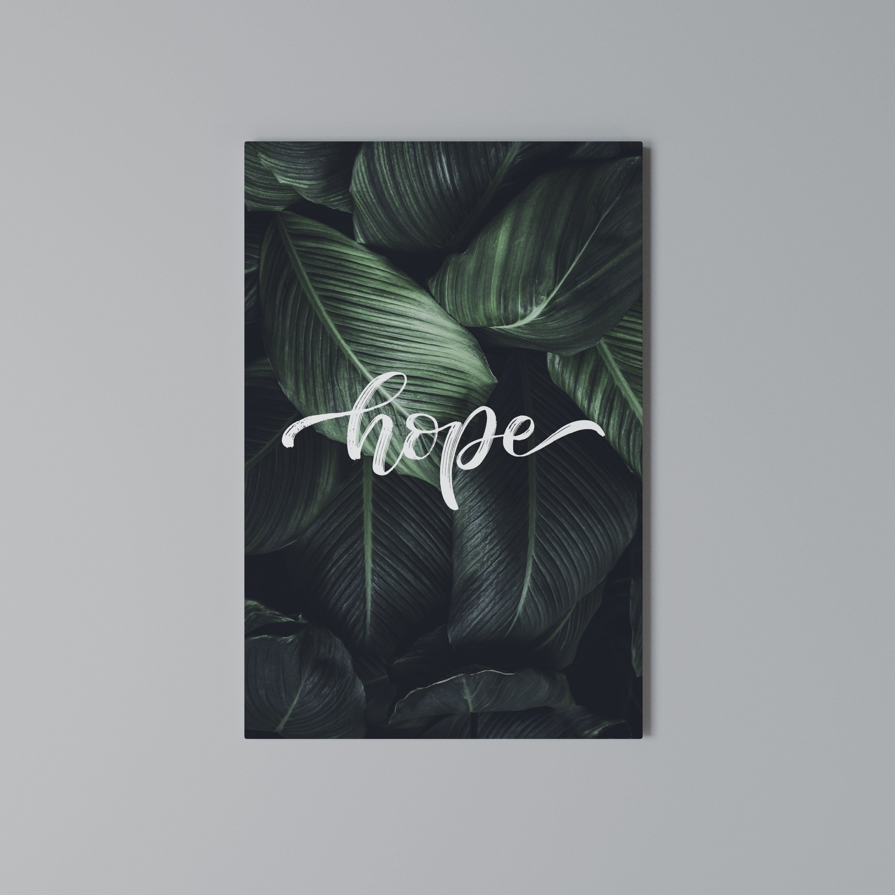 GREEN WHISPERS OF HOPE Vertical Canvas Print