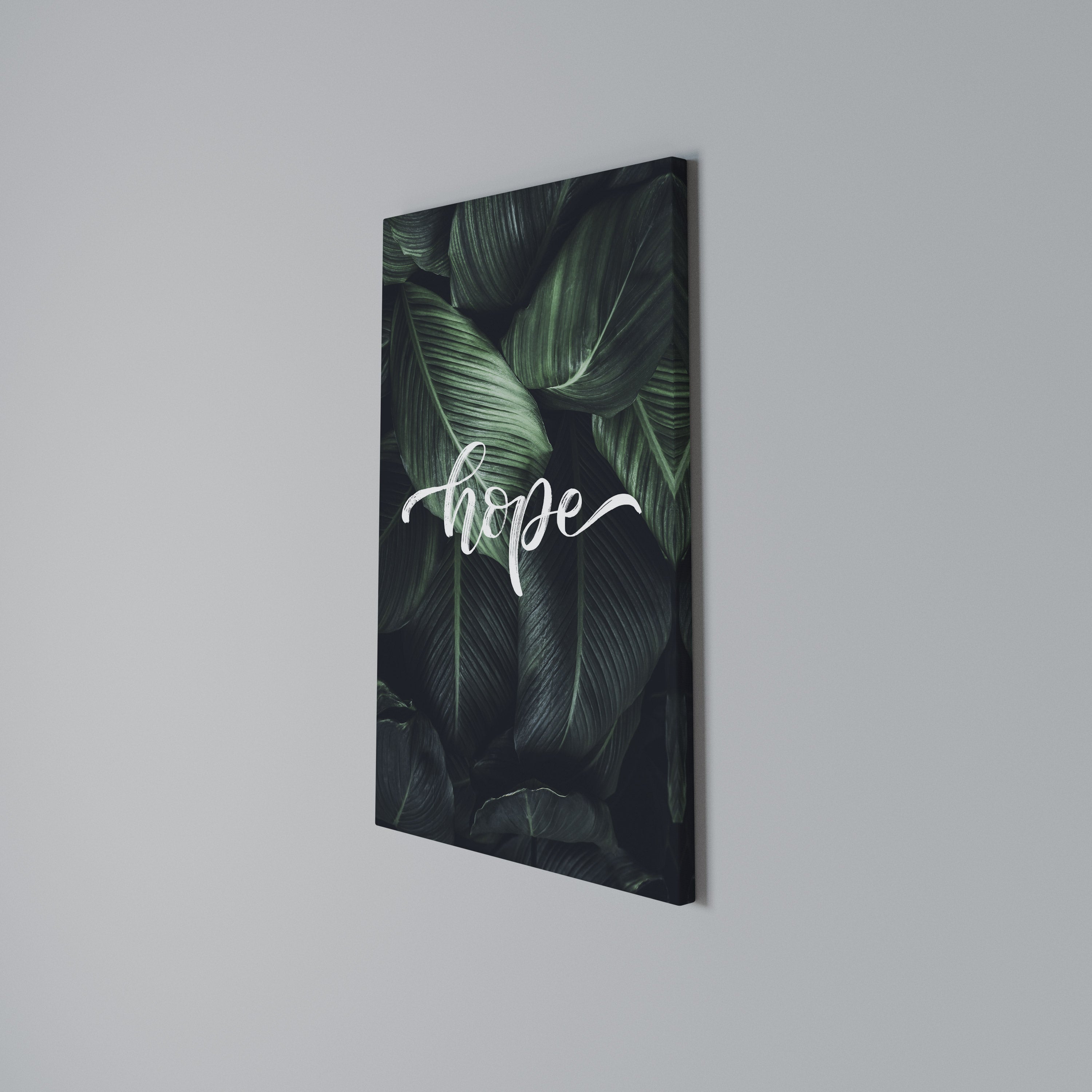 GREEN WHISPERS OF HOPE Vertical Canvas Print