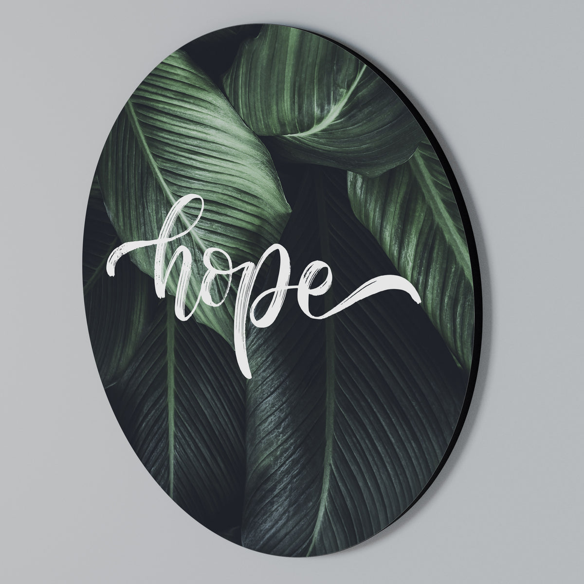 GREEN WHISPERS OF HOPE Rund väggdekor