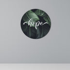 GREEN WHISPERS OF HOPE Round Wall Art