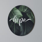 GREEN WHISPERS OF HOPE Round Wall Art
