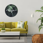 GREEN WHISPERS OF HOPE Round Wall Art
