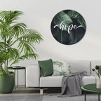 GREEN WHISPERS OF HOPE Round Wall Art