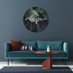 GREEN WHISPERS OF HOPE Round Wall Art