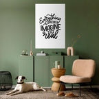 DRÖMMAR BLI VERKLIGHET Vertikal poster med självhäftande text