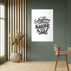 DRÖMMAR BLI VERKLIGHET Vertikal poster med självhäftande text