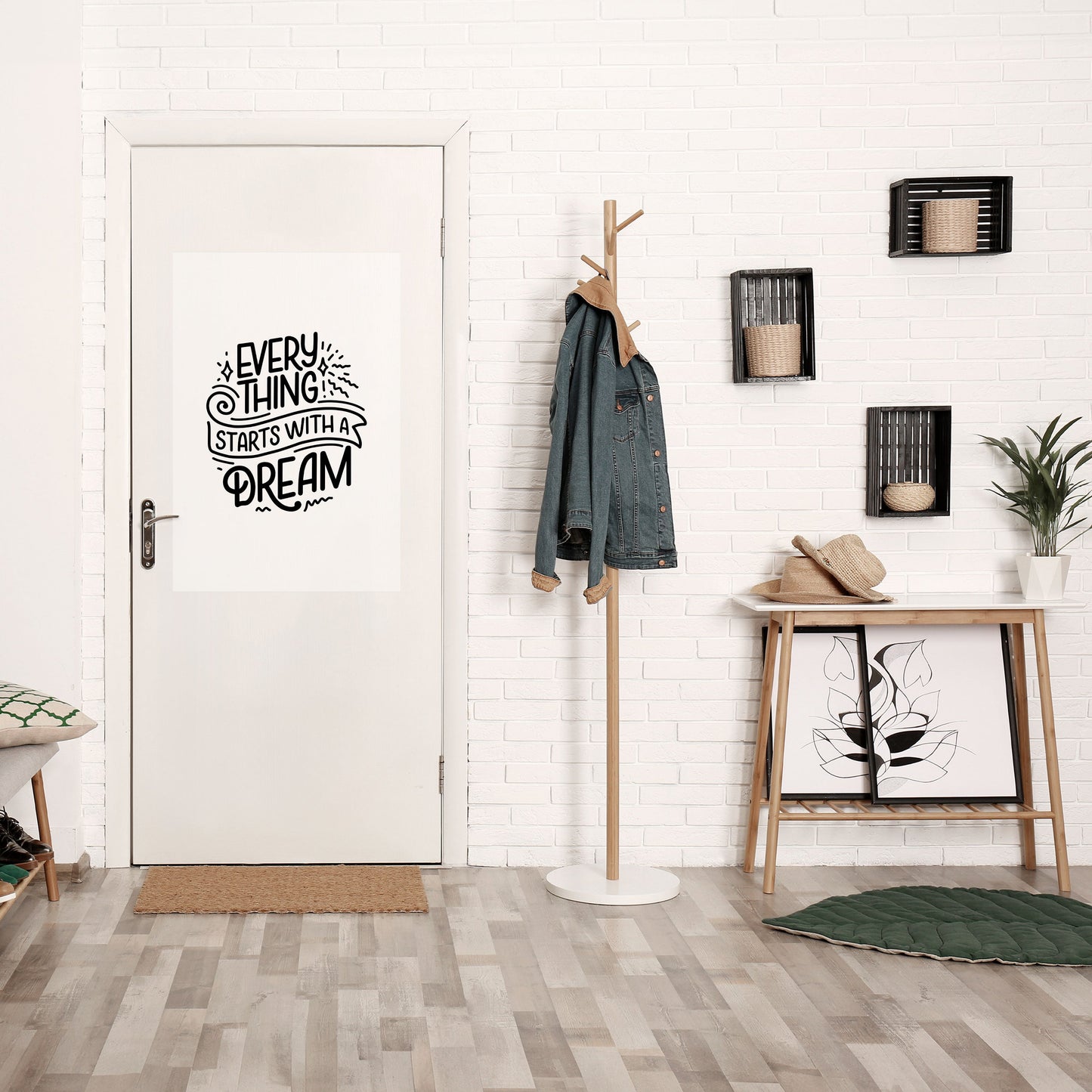 EVERYTHING STARTS WITH A DREAM Peel and Stick Vertical Poster