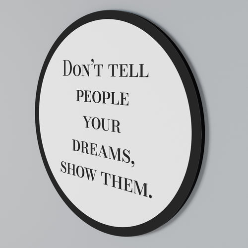 DREAMS IN ACTION Round Wall Art