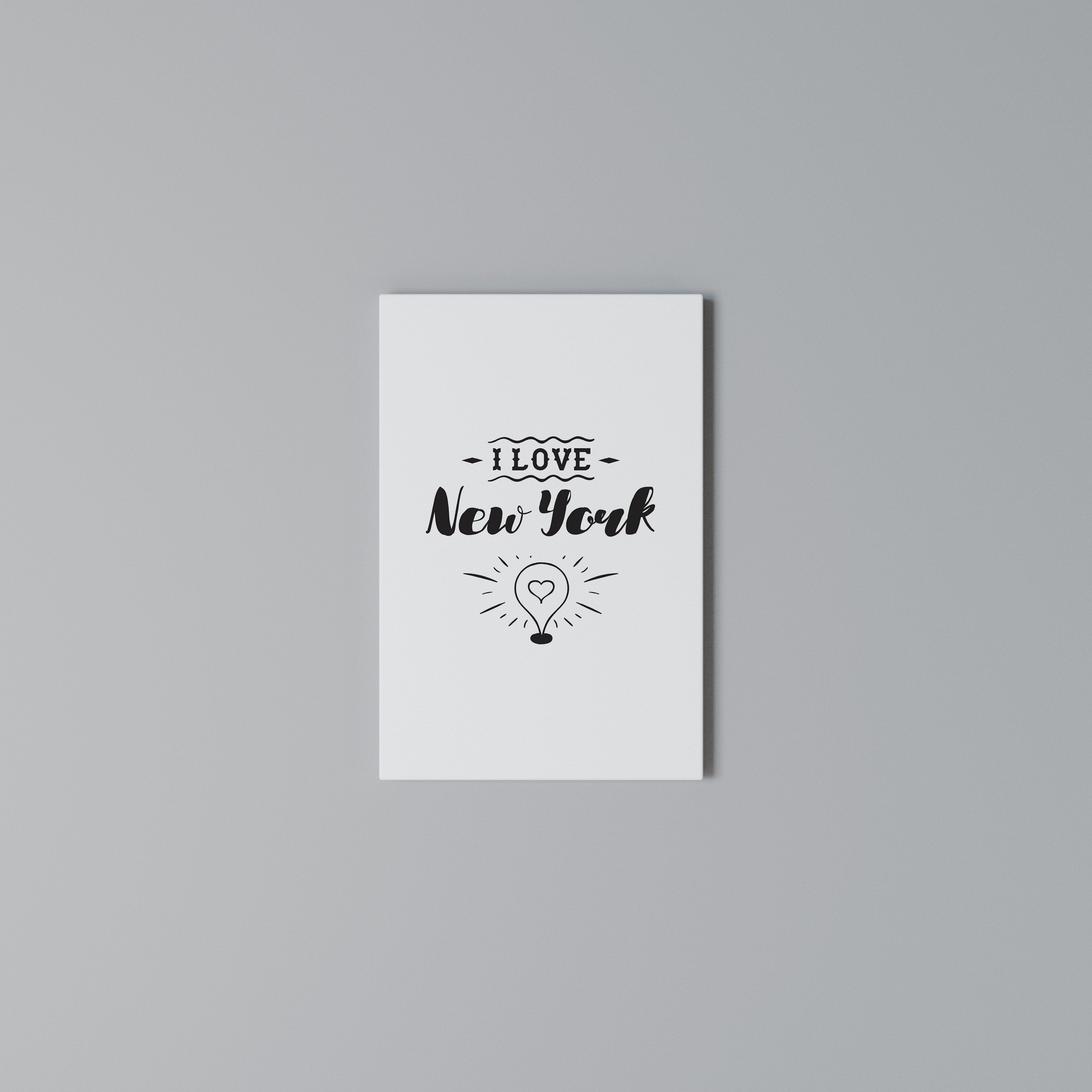 I LOVE NEW YORK Vertical Canvas Print
