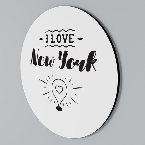 I LOVE NEW YORK Rund väggdekor