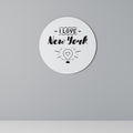 I LOVE NEW YORK Round Wall Art