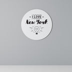 I LOVE NEW YORK Round Wall Art