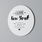 I LOVE NEW YORK Round Wall Art