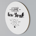 I LOVE NEW YORK Rund väggdekor