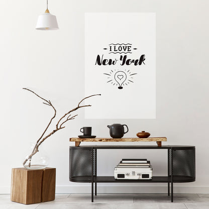 JAG ÄLSKAR NEW YORK Vertikal poster med självhäftande text