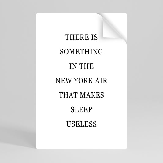 NEW YORK NIGHTS UNREST Självhäftande Vertikal Poster