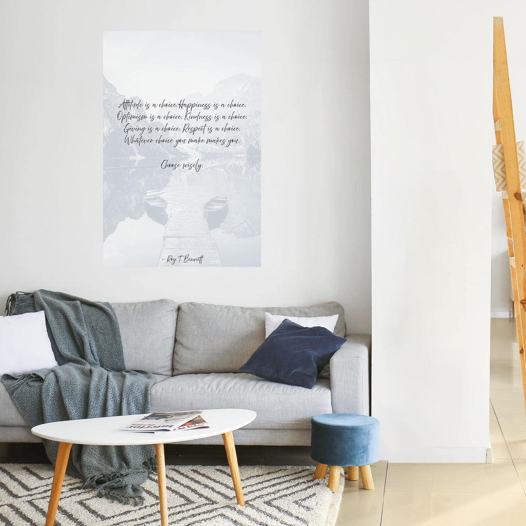 VAL I REFLEKTION Vertikal poster med självhäftande klistermärke