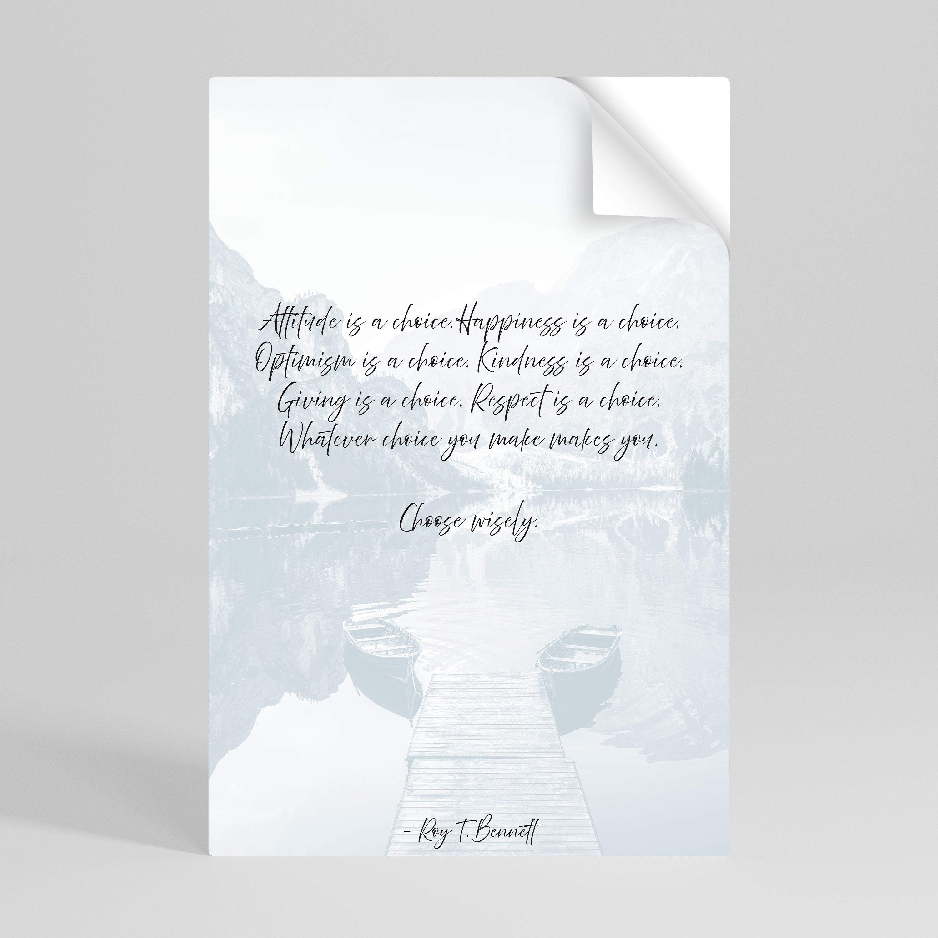 CHOICES IN REFLECTION Peel and Stick Vertical Poster