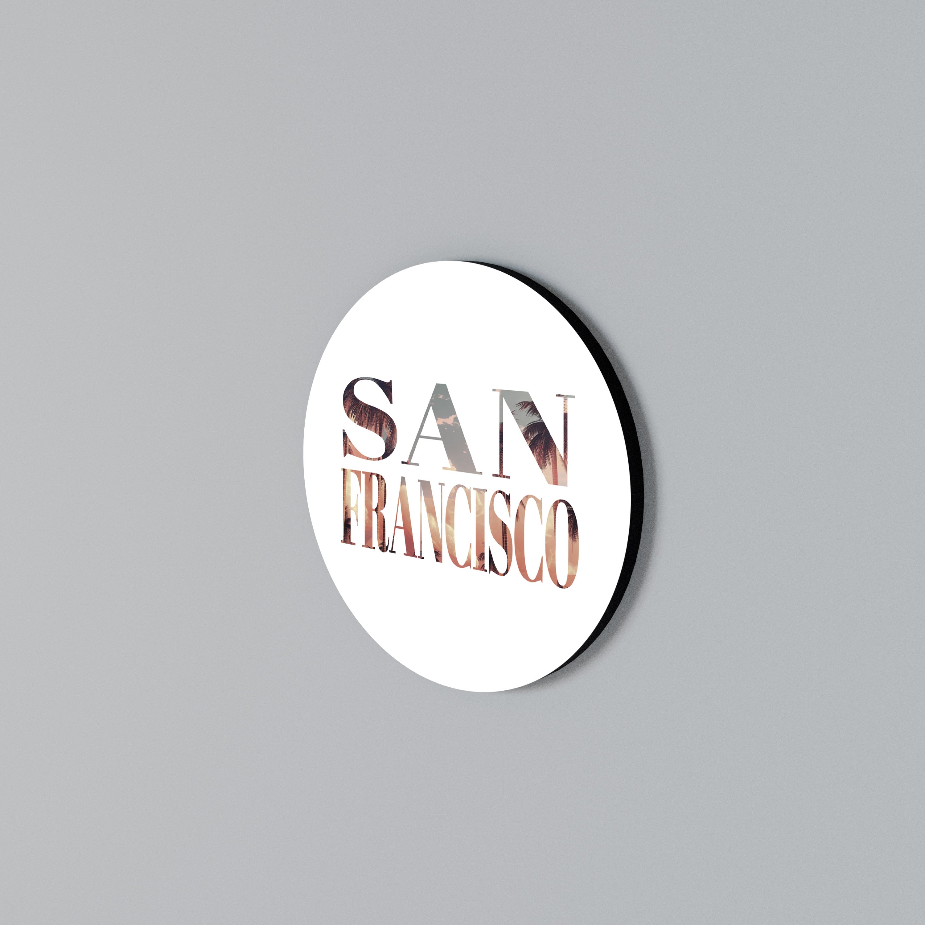 SAN FRANCISCO Rund Väggkonst