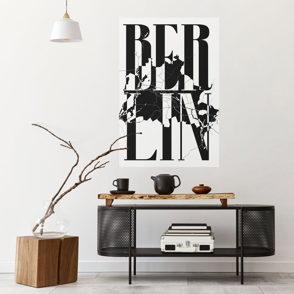 BERLINS HORISONTER – vertikal poster med självhäftande tryck