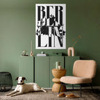 BERLINS HORISONTER – vertikal poster med självhäftande tryck