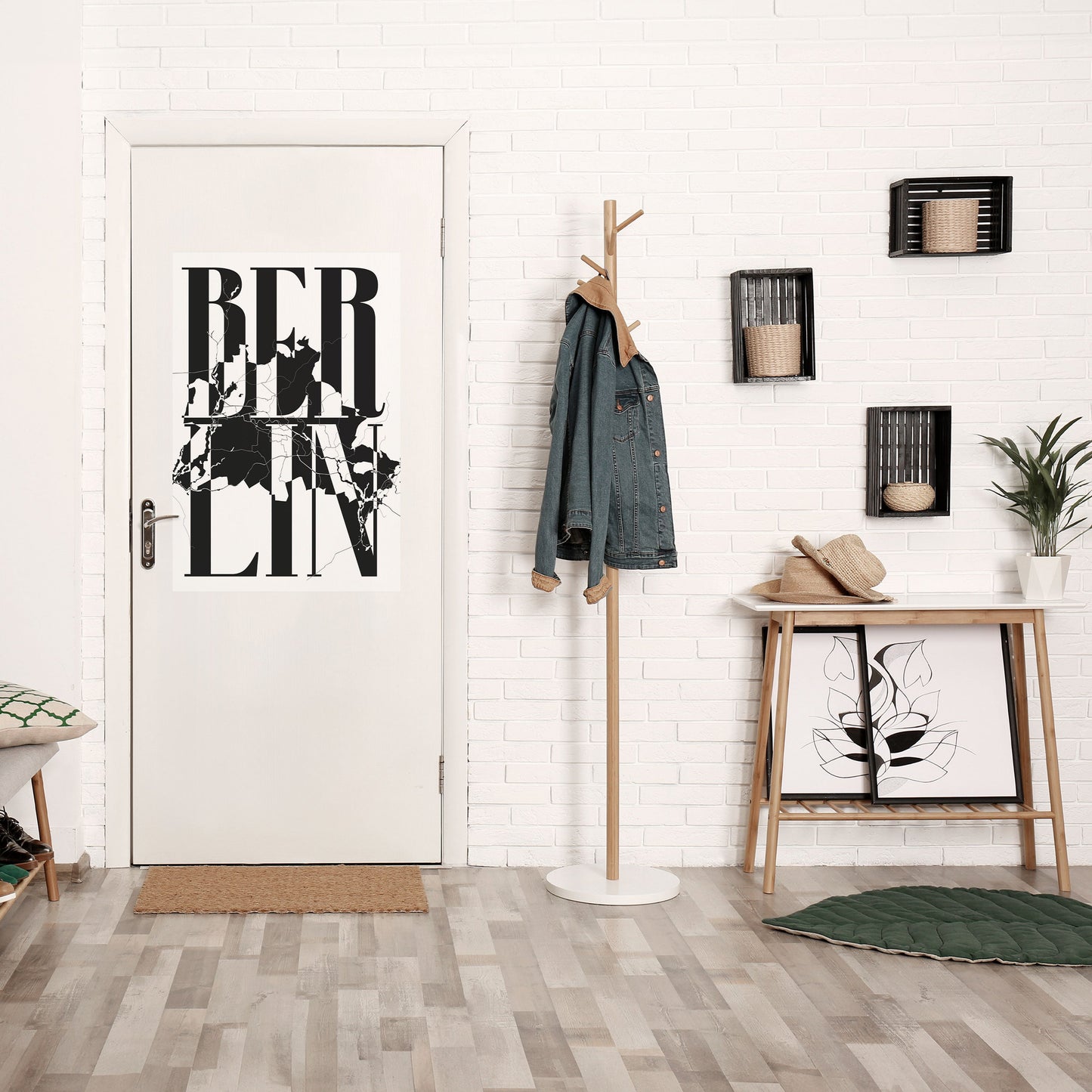BERLINS HORISONTER – vertikal poster med självhäftande tryck