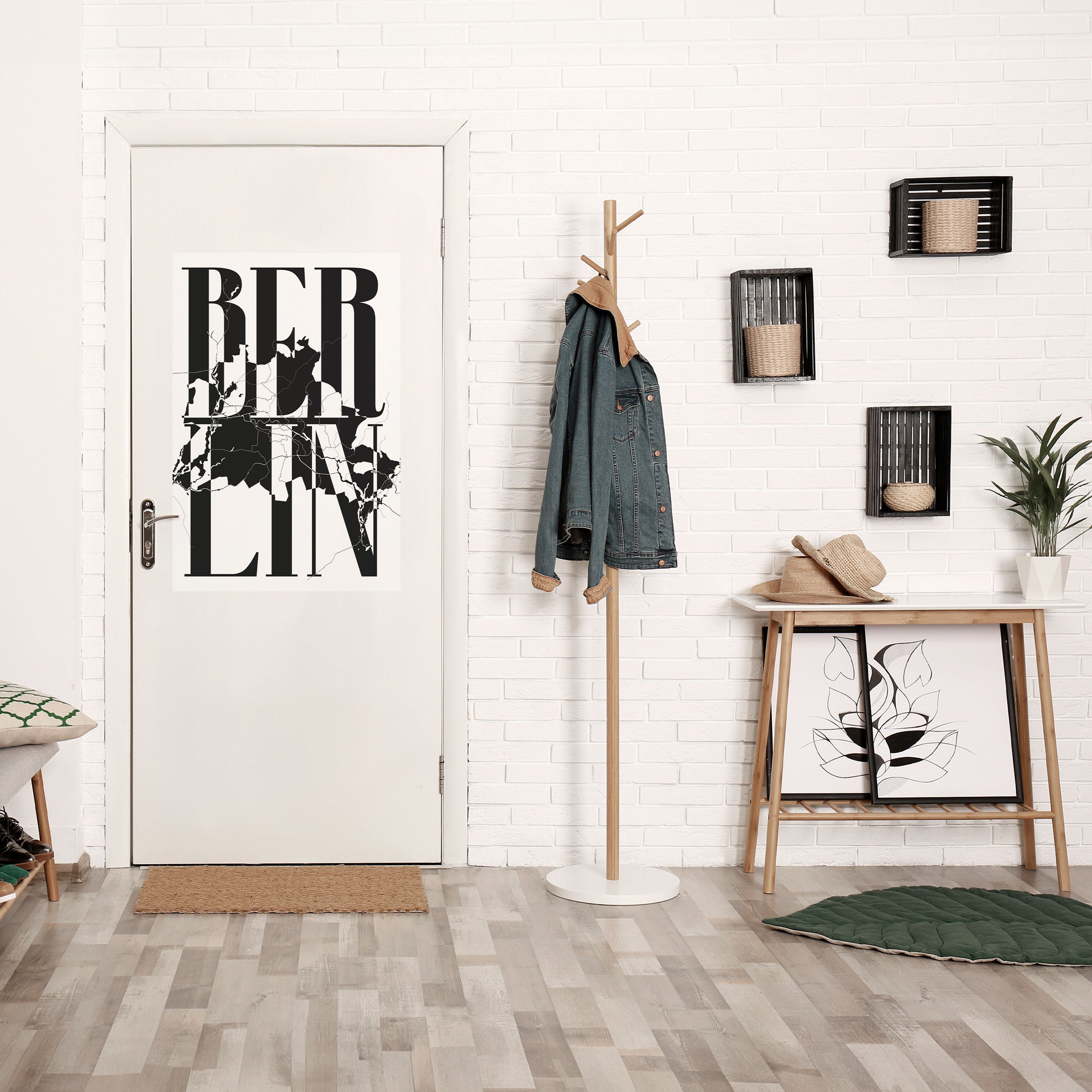 BERLINS HORISONTER – vertikal poster med självhäftande tryck