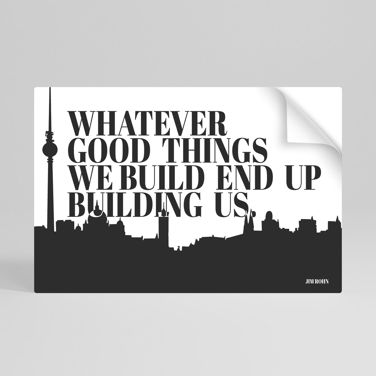BUILDING OUR LEGACY Självhäftande Horisontell Poster