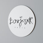 BONJOUR LOVE Round Wall Art