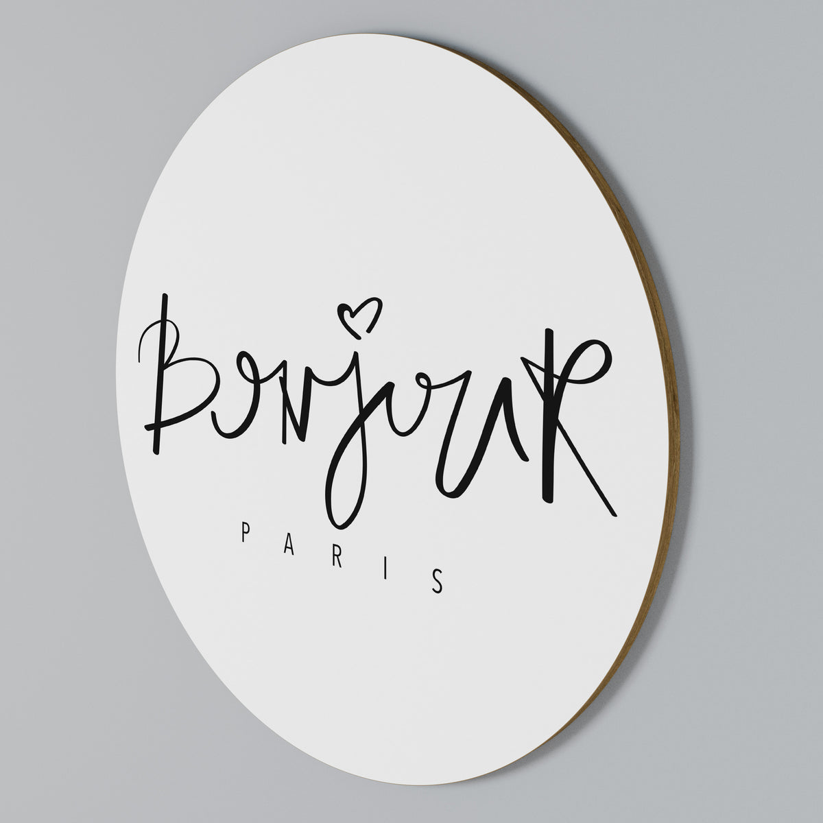 BONJOUR LOVE Rund väggdekor
