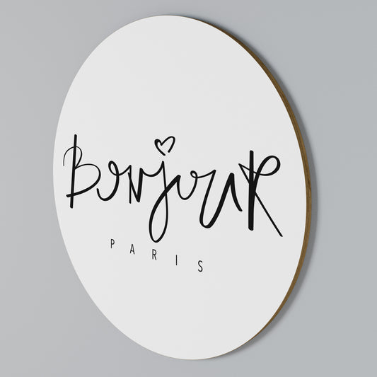 BONJOUR LOVE Rund väggdekor