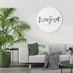 BONJOUR LOVE Round Wall Art