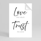 Breezy Beliefs vertikal poster med självhäftande motiv