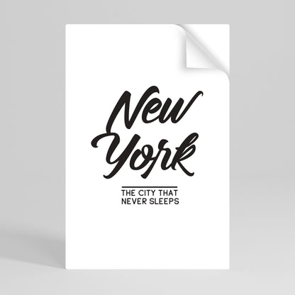 VAKEN I NYC vertikal affisch med självhäftande motiv