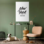 VAKEN I NYC vertikal affisch med självhäftande motiv