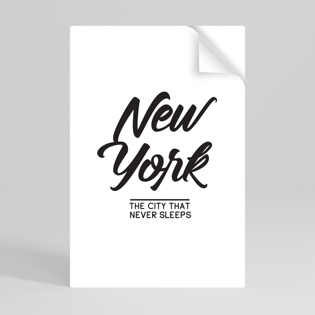 VAKEN I NYC vertikal affisch med självhäftande motiv