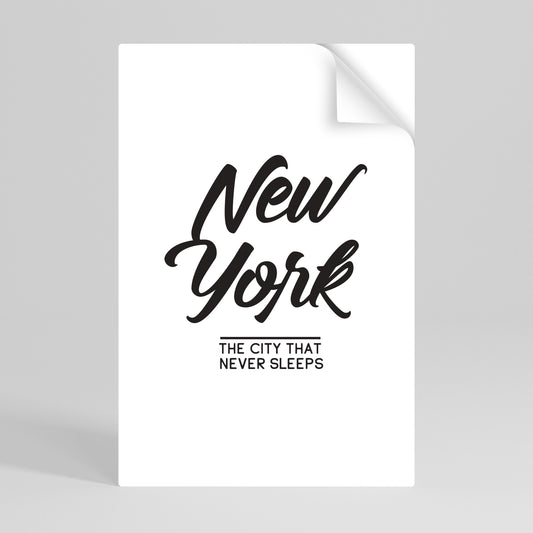 VAKEN I NYC vertikal affisch med självhäftande motiv