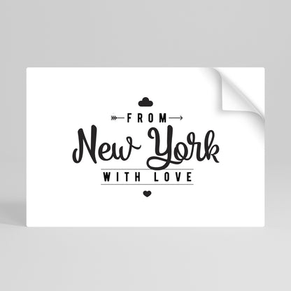 NEW YORK HEARTBEAT Peel and Stick Horizontal Poster