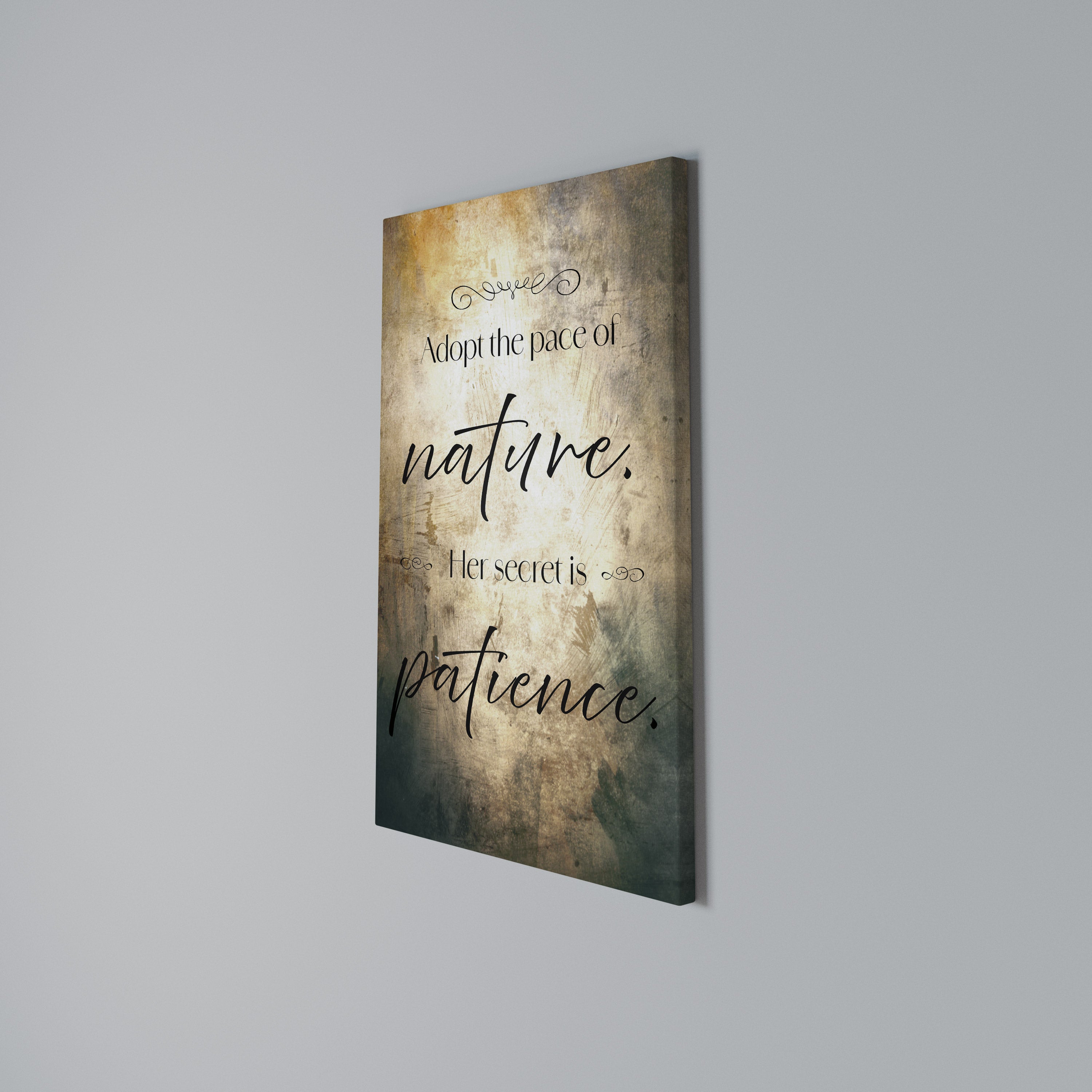 HARMONY WITH NATURE Vertical Canvas Print