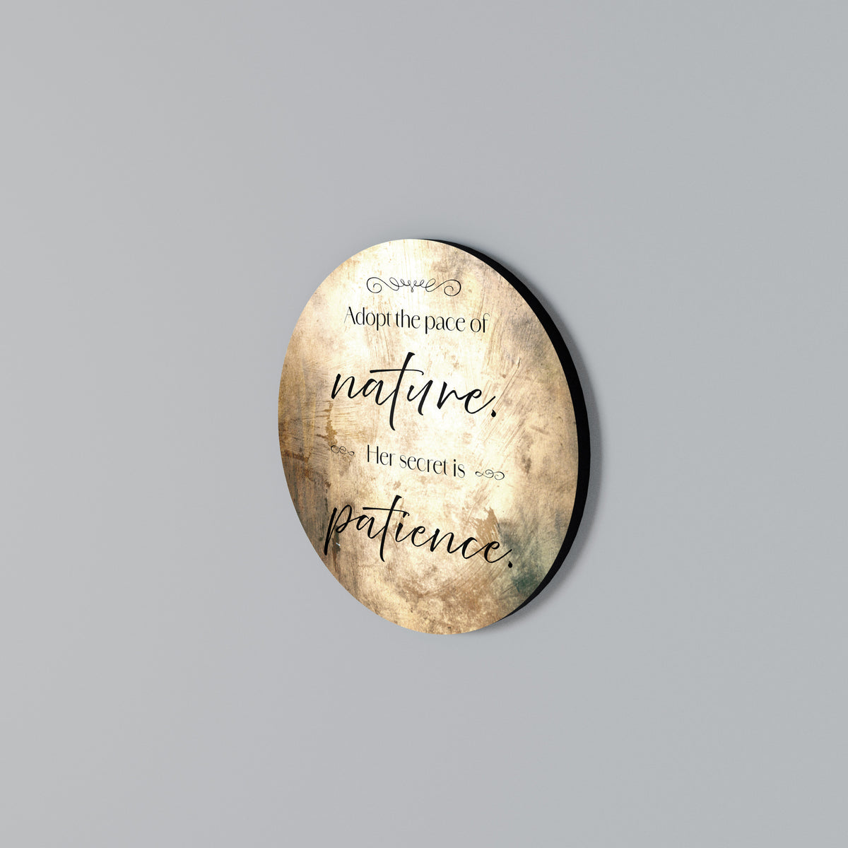 HARMONY WITH NATURE Round Wall Art