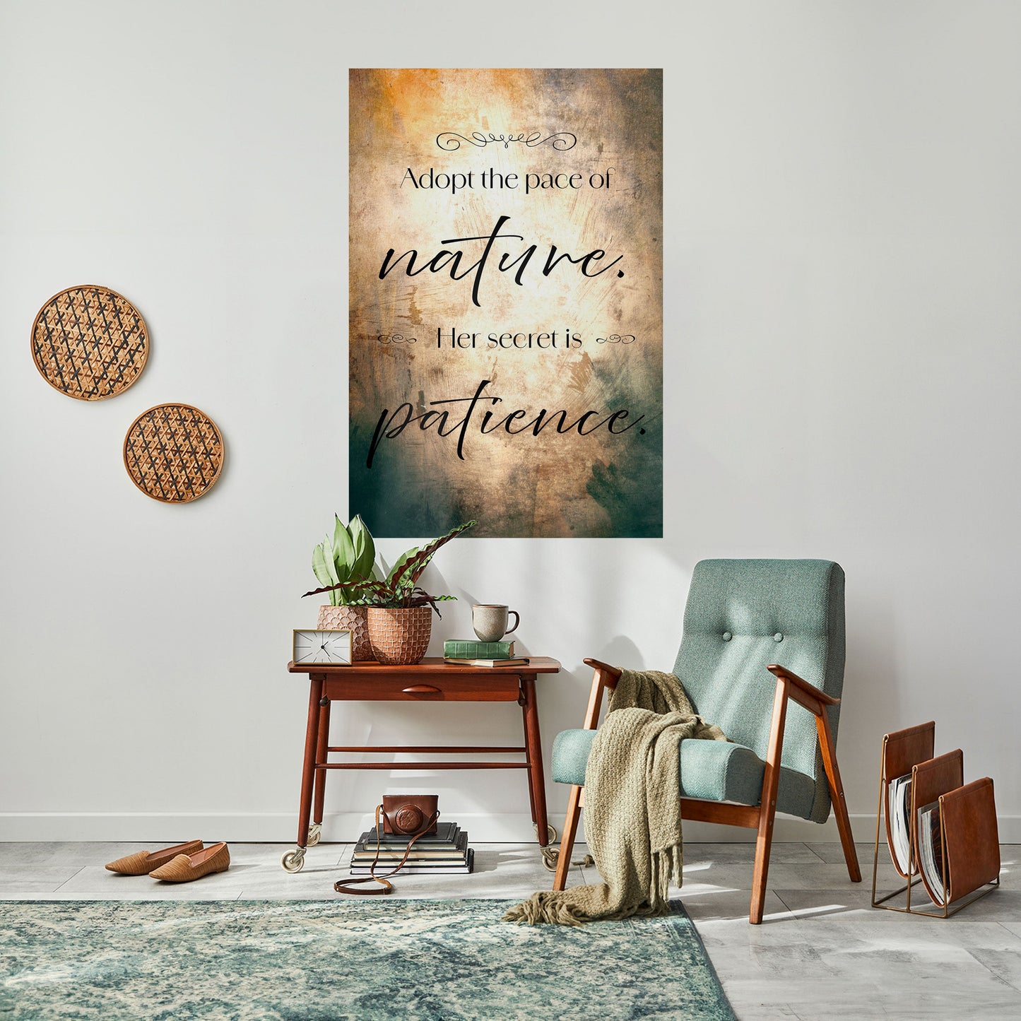 HARMONI MED NATUREN Vertikal poster med självhäftande text